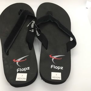FLOPZ flip flops black size US 7 NEW